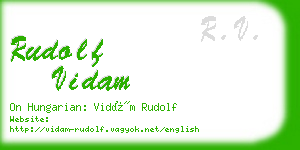 rudolf vidam business card